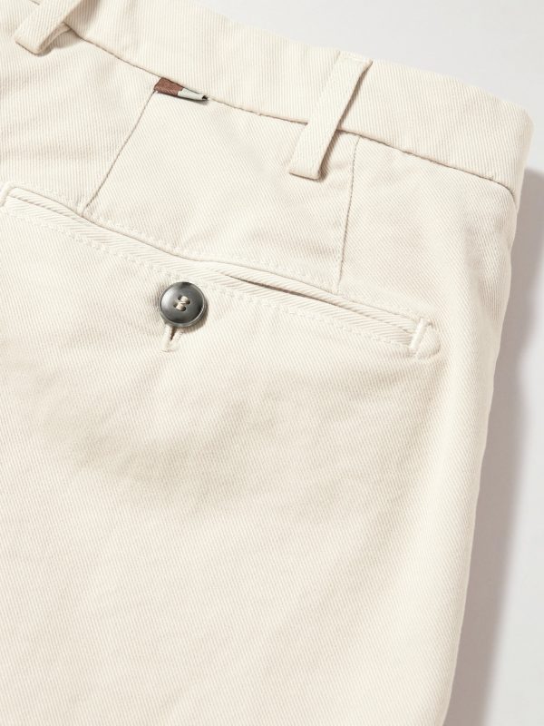 Slim-Fit Straight-Leg Garment-Dyed Stretch-Cotton Twill Chinos - CU Slim-Fit Straight-Leg Garment-Dyed Stretch-Cotton Twill Chinos - CU