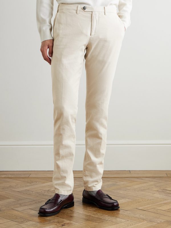 Slim-Fit Straight-Leg Garment-Dyed Stretch-Cotton Twill Chinos - FR Slim-Fit Straight-Leg Garment-Dyed Stretch-Cotton Twill Chinos - FR