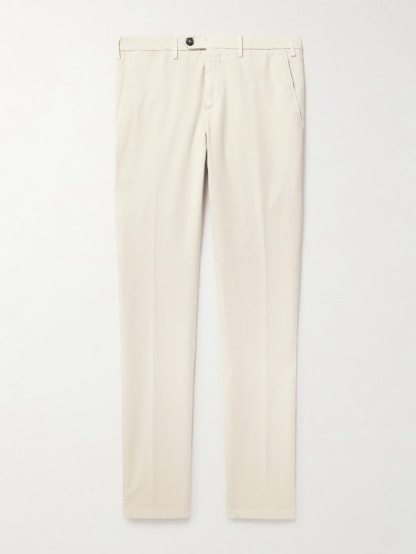 Slim-Fit Straight-Leg Garment-Dyed Stretch-Cotton Twill Chinos Slim-Fit Straight-Leg Garment-Dyed Stretch-Cotton Twill Chinos