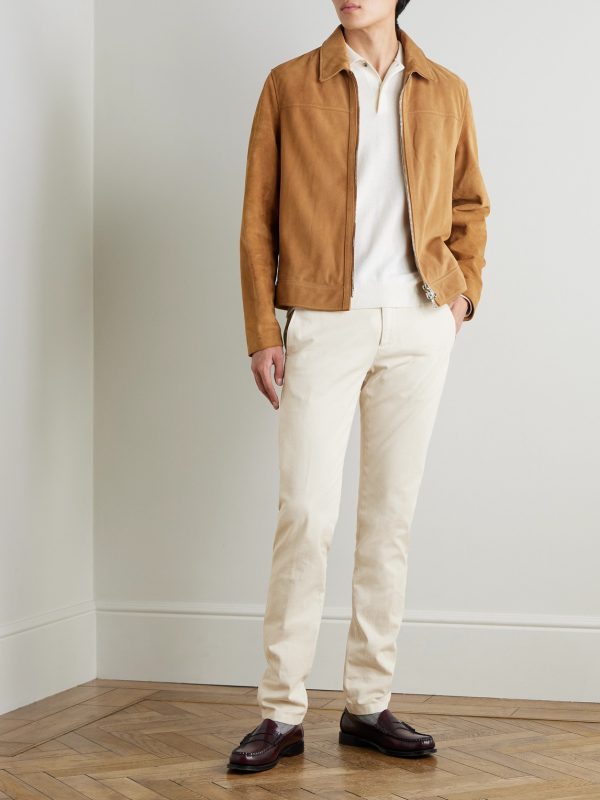 Slim-Fit Straight-Leg Garment-Dyed Stretch-Cotton Twill Chinos - OU Slim-Fit Straight-Leg Garment-Dyed Stretch-Cotton Twill Chinos - OU