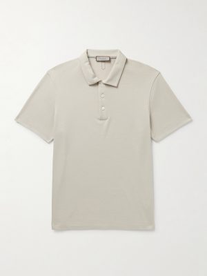 Slim-Fit Cotton and Lyocell-Blend Piqué Polo Shirt