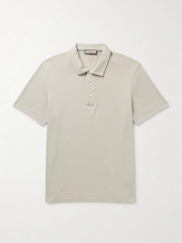 Slim-Fit Cotton and Lyocell-Blend Piqué Polo Shirt