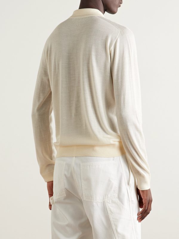Slim-Fit Wool Polo Shirt - BK Slim-Fit Wool Polo Shirt - BK