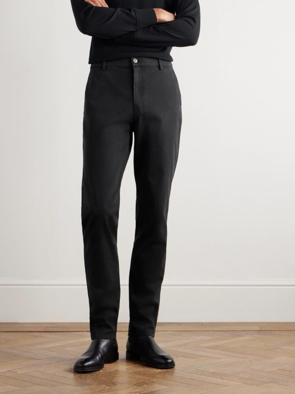 Straight-Leg Garment-Dyed Cotton-Blend Twill Chino - FR Straight-Leg Garment-Dyed Cotton-Blend Twill Chino - FR