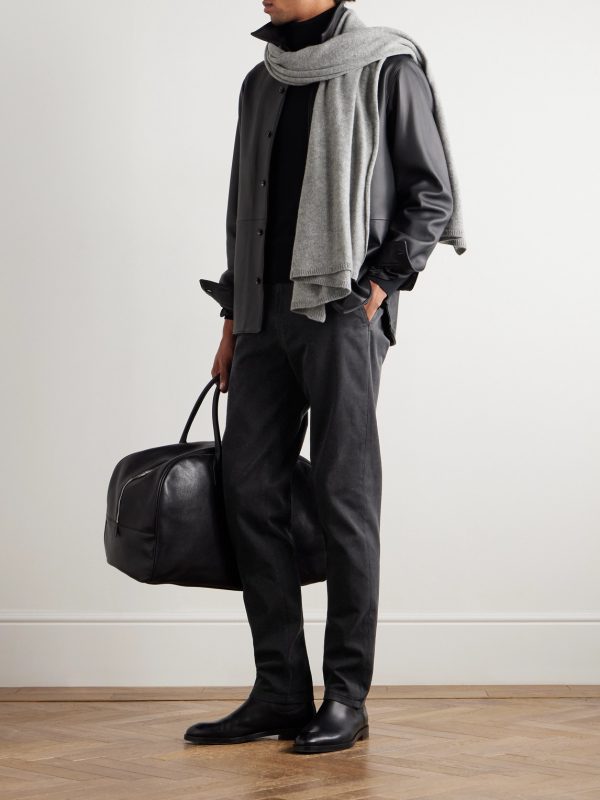 Straight-Leg Garment-Dyed Cotton-Blend Twill Chino - OU Straight-Leg Garment-Dyed Cotton-Blend Twill Chino - OU
