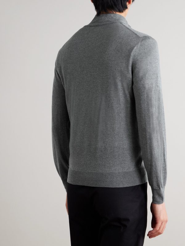 Wool Half-Zip Sweater - BK Wool Half-Zip Sweater - BK