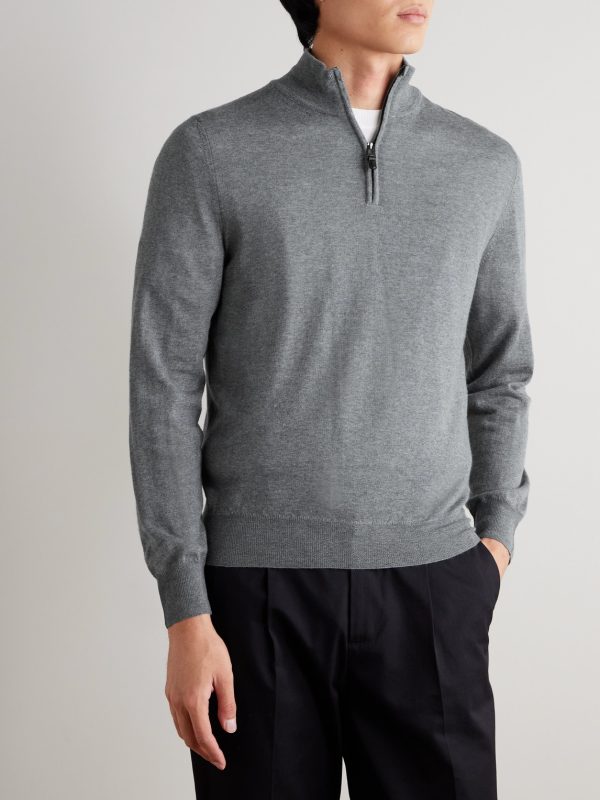 Wool Half-Zip Sweater - FR Wool Half-Zip Sweater - FR