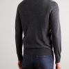 Wool Zip-Up Cardigan - BK Wool Zip-Up Cardigan - BK