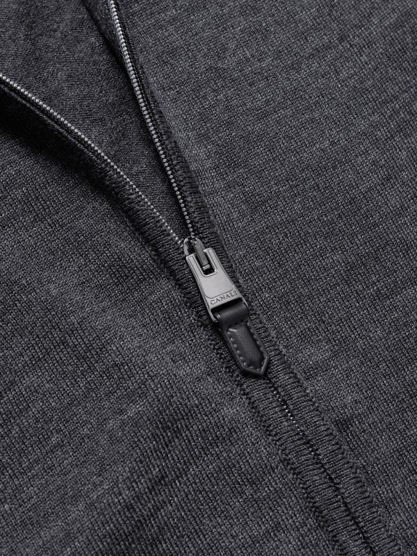 Wool Zip-Up Cardigan - CU Wool Zip-Up Cardigan - CU
