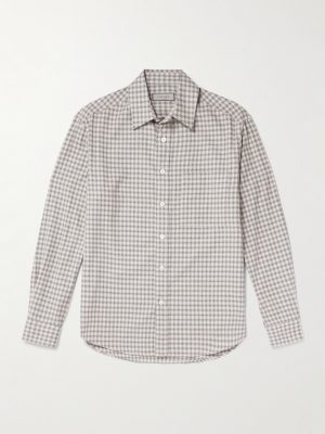 Checked Cotton-Flannel Shirt