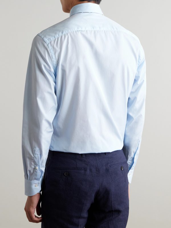 Cutaway-Collar Cotton-Poplin Shirt - BK Cutaway-Collar Cotton-Poplin Shirt - BK