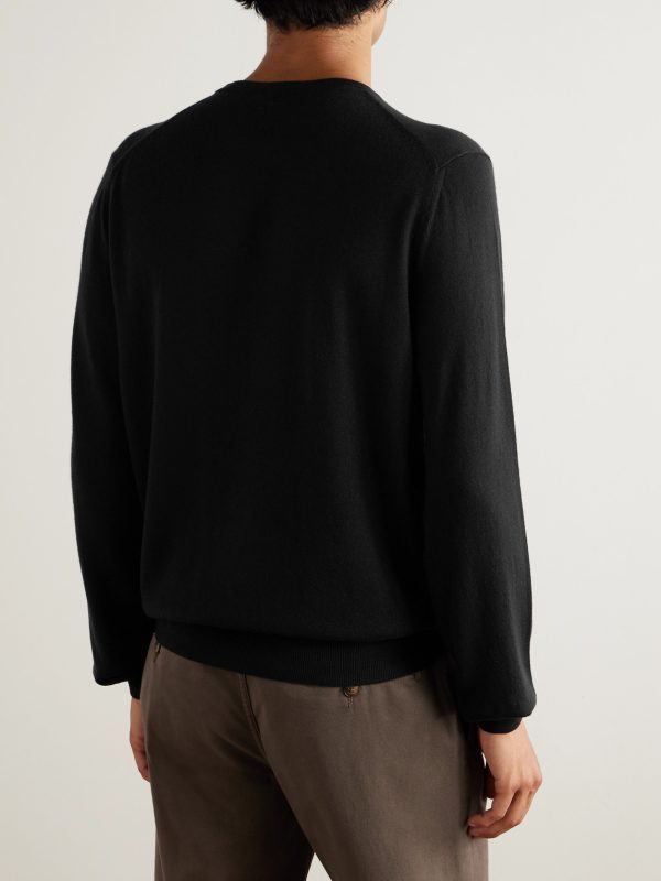 Slim-Fit Garment-Dyed Cashmere Sweater - BK