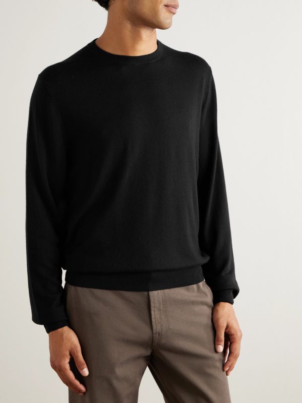 Slim-Fit Garment-Dyed Cashmere Sweater - FR