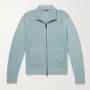 Textured-Knit Merino Wool Zip-Up Cardigan Textured-Knit Merino Wool Zip-Up Cardigan
