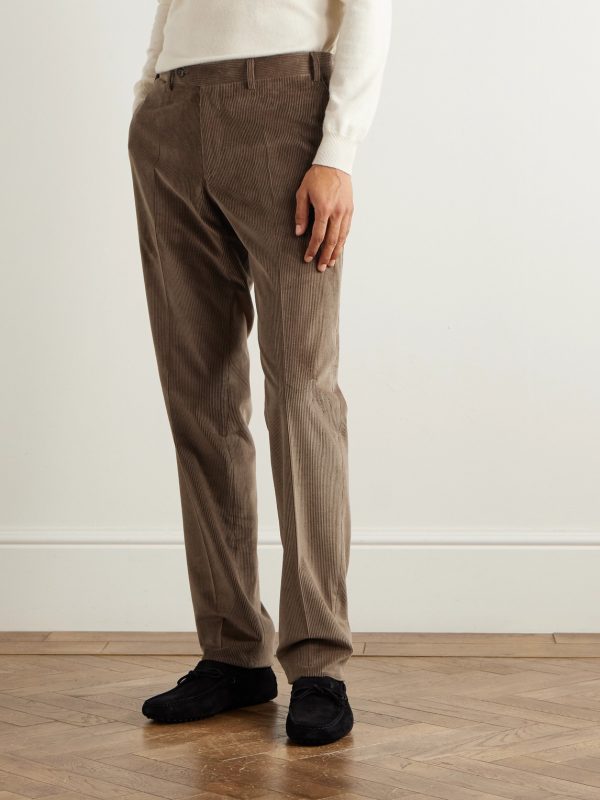 Tapered Cotton-Blend Corduroy Trousers - FR Tapered Cotton-Blend Corduroy Trousers - FR