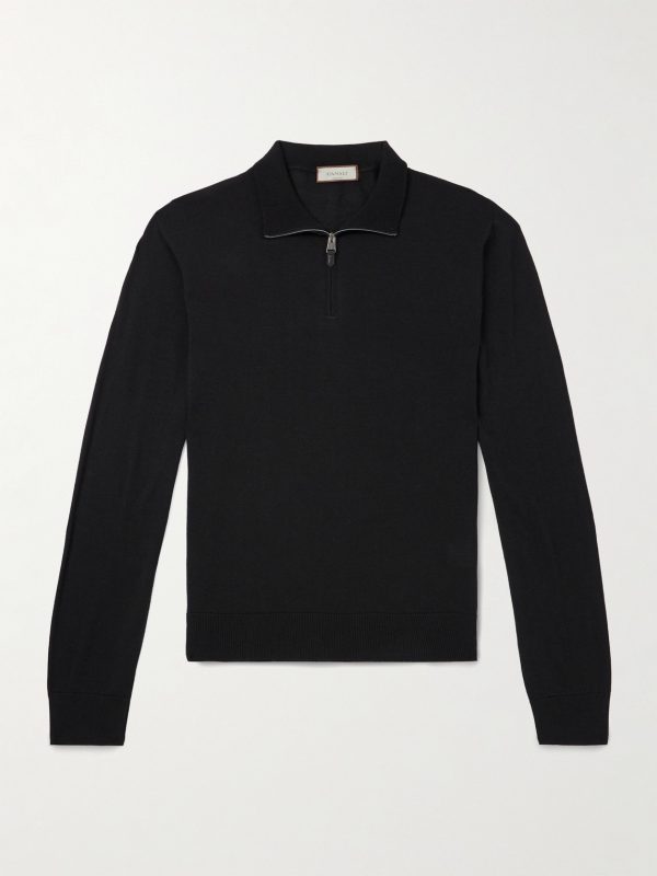 Slim-Fit Wool Half-Zip Sweater Slim-Fit Wool Half-Zip Sweater