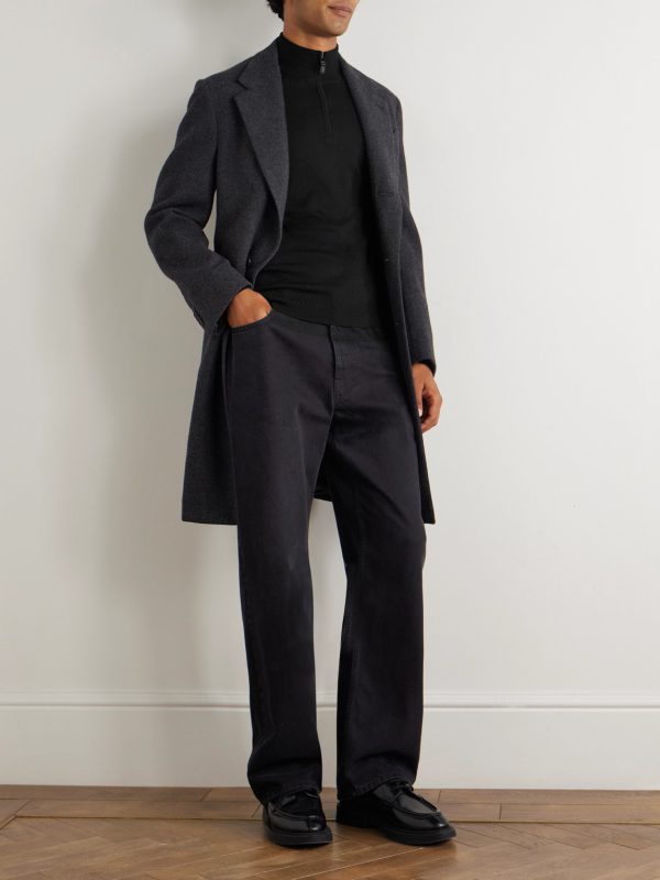 Slim-Fit Wool Half-Zip Sweater - OU Slim-Fit Wool Half-Zip Sweater - OU