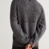 Jacquard-Knit Wool-Blend Bouclé Sweater - BK Jacquard-Knit Wool-Blend Bouclé Sweater - BK