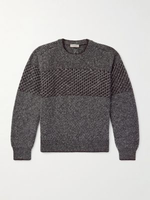 Jacquard-Knit Wool-Blend Bouclé Sweater Jacquard-Knit Wool-Blend Bouclé Sweater