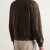 Suede Bomber Jacket - BK Suede Bomber Jacket - BK
