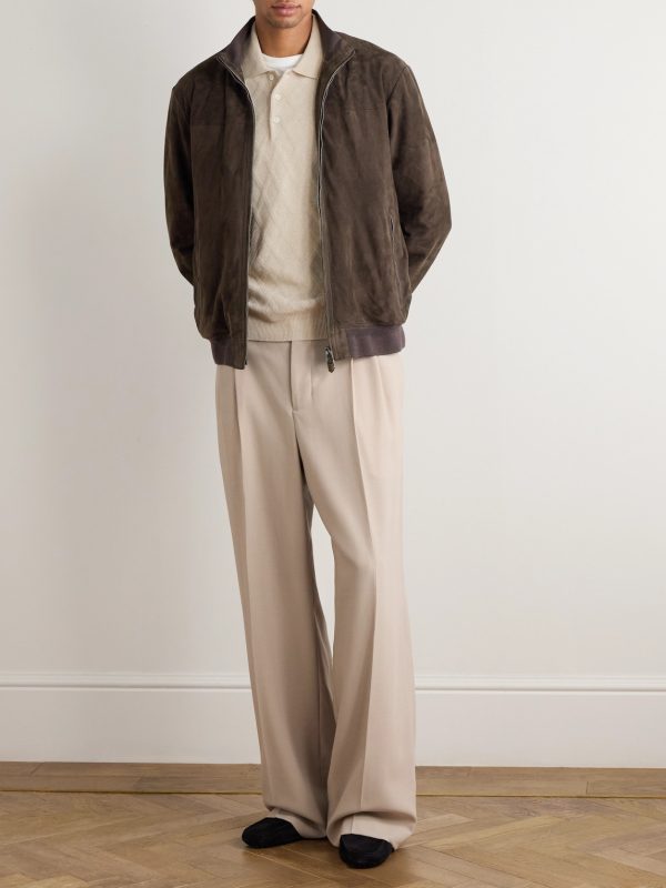 Suede Bomber Jacket - OU Suede Bomber Jacket - OU