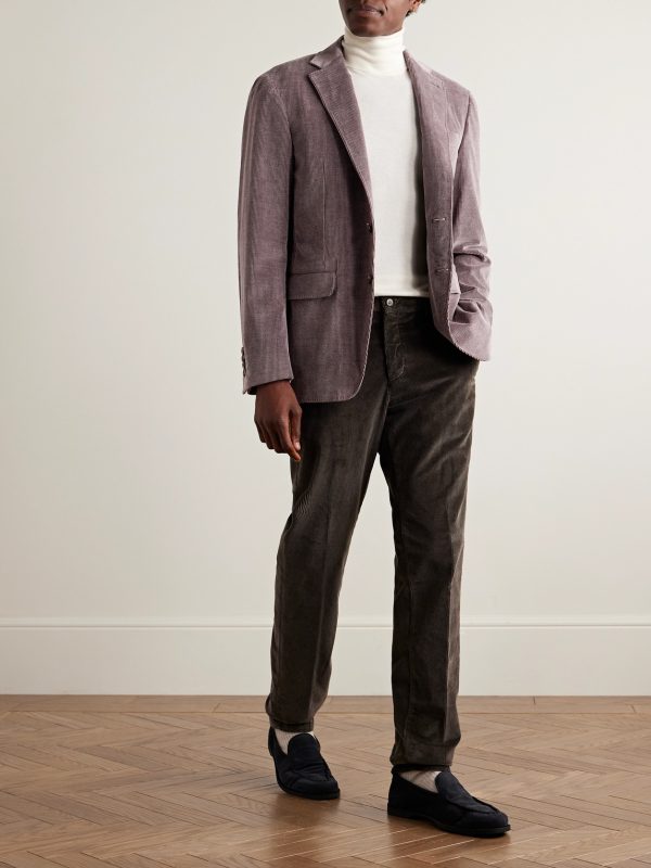 Kei Slim-Fit Cotton-Blend Corduroy Suit Jacket - OU Kei Slim-Fit Cotton-Blend Corduroy Suit Jacket - OU