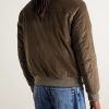 Leather-Trimmed Cotton-Corduroy Blouson Jacket - BK Leather-Trimmed Cotton-Corduroy Blouson Jacket - BK