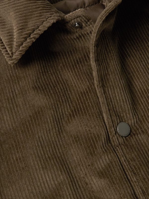 Leather-Trimmed Cotton-Corduroy Blouson Jacket - CU Leather-Trimmed Cotton-Corduroy Blouson Jacket - CU