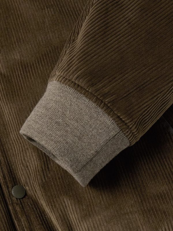 Leather-Trimmed Cotton-Corduroy Blouson Jacket - E1 Leather-Trimmed Cotton-Corduroy Blouson Jacket - E1