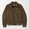 Leather-Trimmed Cotton-Corduroy Blouson Jacket Leather-Trimmed Cotton-Corduroy Blouson Jacket