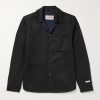 Camp-Collar Wool-Blend Felt Overshirt Camp-Collar Wool-Blend Felt Overshirt