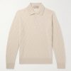 Cable-Knit Wool and Cashmere-Blend Polo Shirt Cable-Knit Wool and Cashmere-Blend Polo Shirt