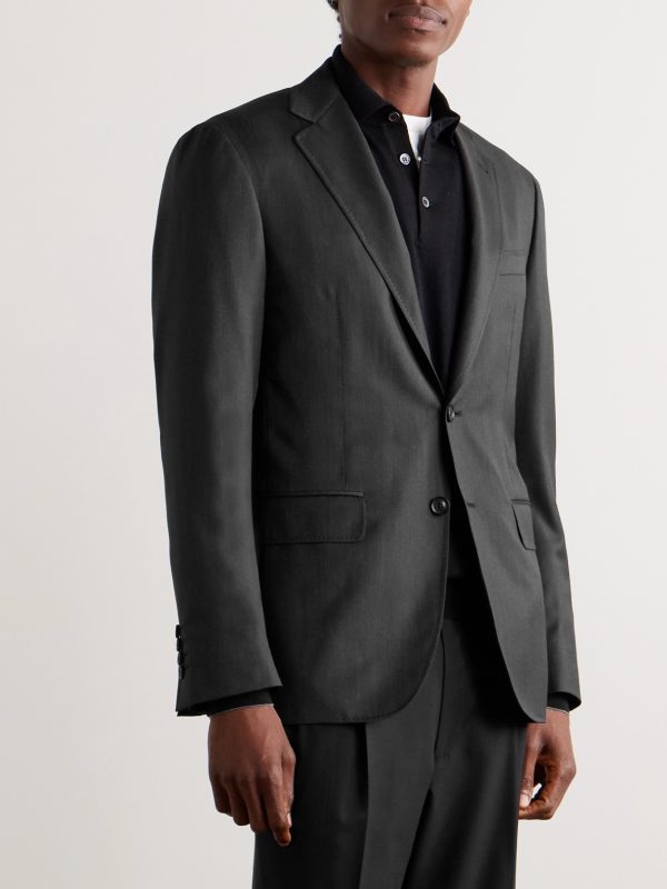 Kei Slim-Fit Unstructured Super 150s Wool Blazer - FR Kei Slim-Fit Unstructured Super 150s Wool Blazer - FR