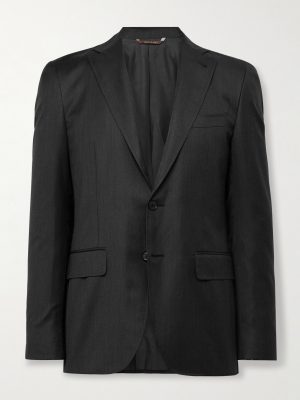 Kei Slim-Fit Unstructured Super 150s Wool Blazer Kei Slim-Fit Unstructured Super 150s Wool Blazer