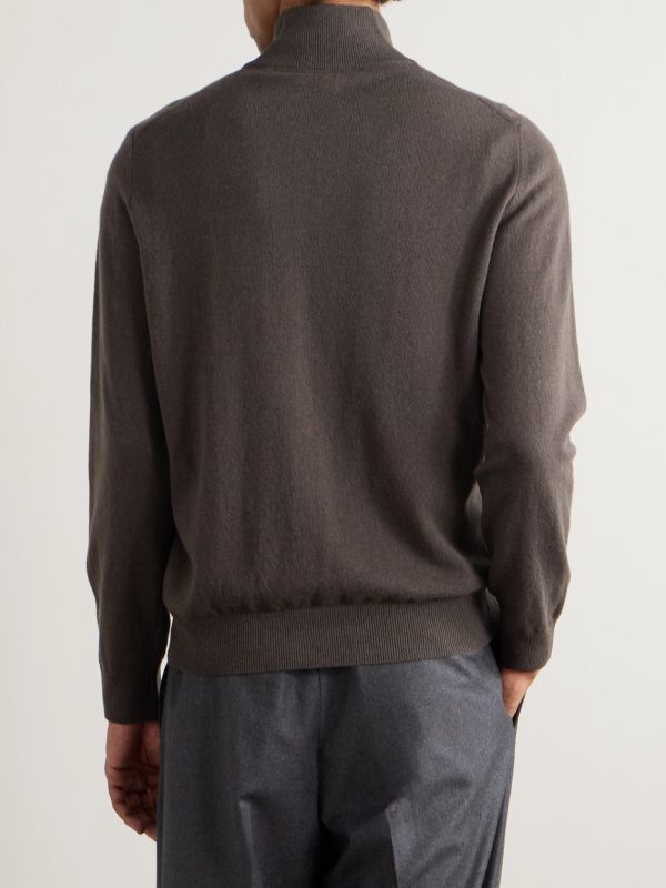 Cable-Knit Wool and Cashmere-Blend Zip-Up Cardigan - BK Cable-Knit Wool and Cashmere-Blend Zip-Up Cardigan - BK