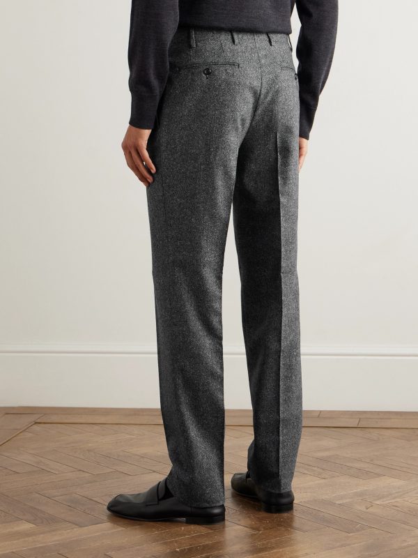 Tapered Wool-Blend Twill Suit Trousers - BK Tapered Wool-Blend Twill Suit Trousers - BK