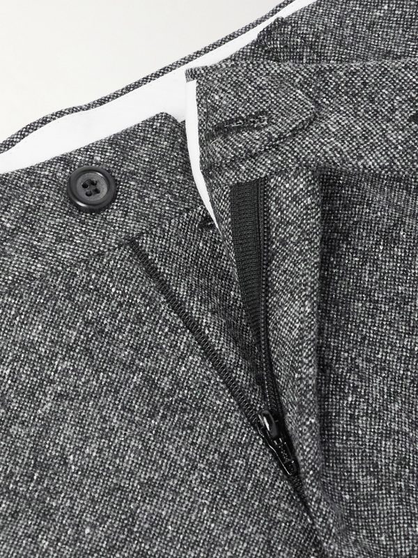 Tapered Wool-Blend Twill Suit Trousers - E1 Tapered Wool-Blend Twill Suit Trousers - E1