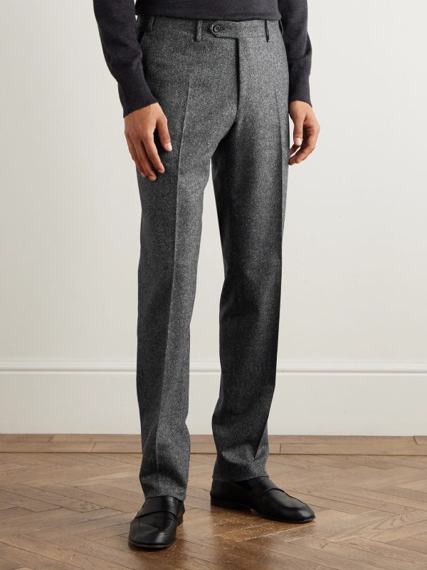 Tapered Wool-Blend Twill Suit Trousers - FR Tapered Wool-Blend Twill Suit Trousers - FR