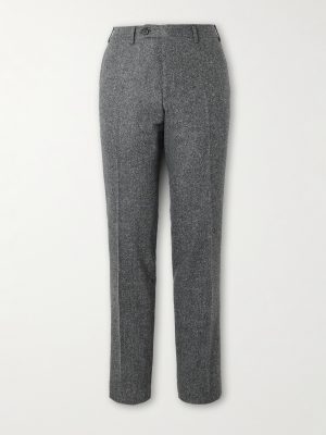 Tapered Wool-Blend Twill Suit Trousers