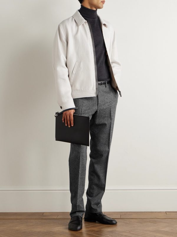 Tapered Wool-Blend Twill Suit Trousers - OU Tapered Wool-Blend Twill Suit Trousers - OU