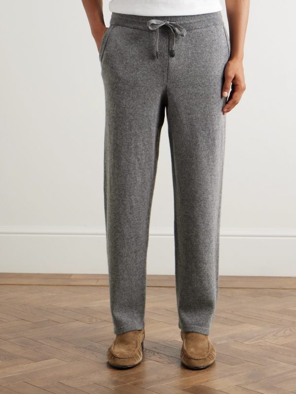 Tapered Wool and Cashmere-Blend Sweatpants - FR Tapered Wool and Cashmere-Blend Sweatpants - FR
