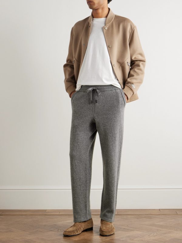 Tapered Wool and Cashmere-Blend Sweatpants - OU Tapered Wool and Cashmere-Blend Sweatpants - OU