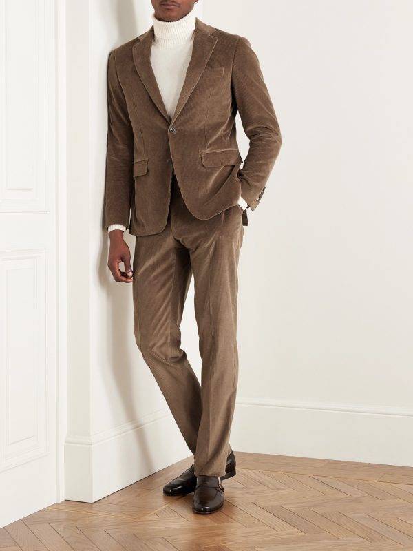 Kei Slim-Fit Cotton-Blend Corduroy Suit Jacket - OU Kei Slim-Fit Cotton-Blend Corduroy Suit Jacket - OU