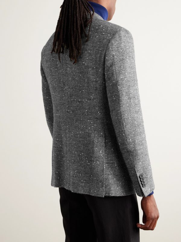 Kei Herringbone Wool-Blend Blazer - BK Kei Herringbone Wool-Blend Blazer - BK