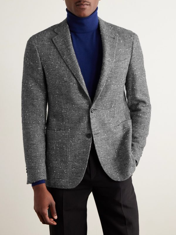Kei Herringbone Wool-Blend Blazer - FR Kei Herringbone Wool-Blend Blazer - FR