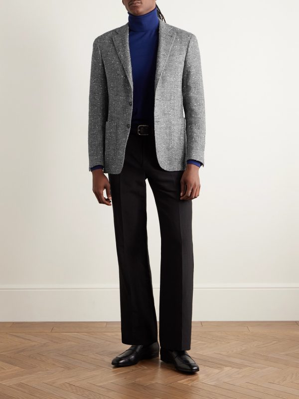 Kei Herringbone Wool-Blend Blazer - OU Kei Herringbone Wool-Blend Blazer - OU