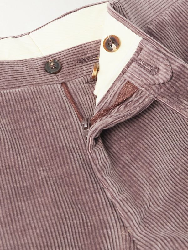 Tapered Cotton-Blend Corduroy Trousers - E1