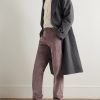 Tapered Cotton-Blend Corduroy Trousers - OU
