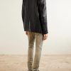 MX1 Skinny-Fit Distressed Suede-Trimmed Jeans - BK