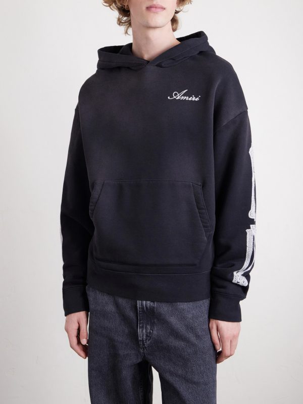 Bones Logo-Embroidered Cotton-Jersey Hoodie - FR Bones Logo-Embroidered Cotton-Jersey Hoodie - FR